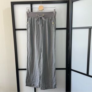 [xs] Guess Y2K Wide Leg Grey Line Drawstring Relaxed Low Rise Beach Pant
